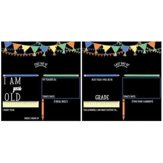 RoomMates Last or First Day of School Banner Double-Sided Chalkboard